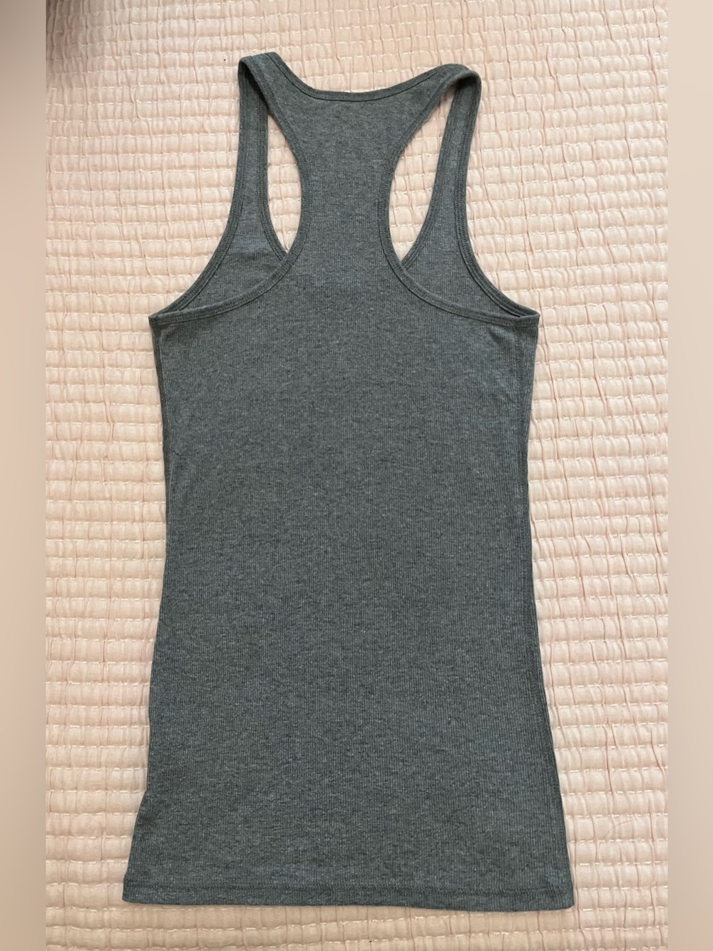 SO Fitted Tank Top Ribbed Racerback Gray Grey Size Small - Picture 3 of 6